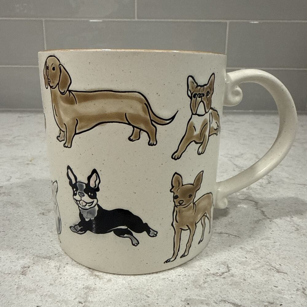 CHARLESTON DOG BREED Hand Painted 21oz Spectrum Designz Mug BOSTON CHIHUAHUA New